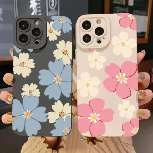 Summer Blue Large Flower Phone Case for IPhone